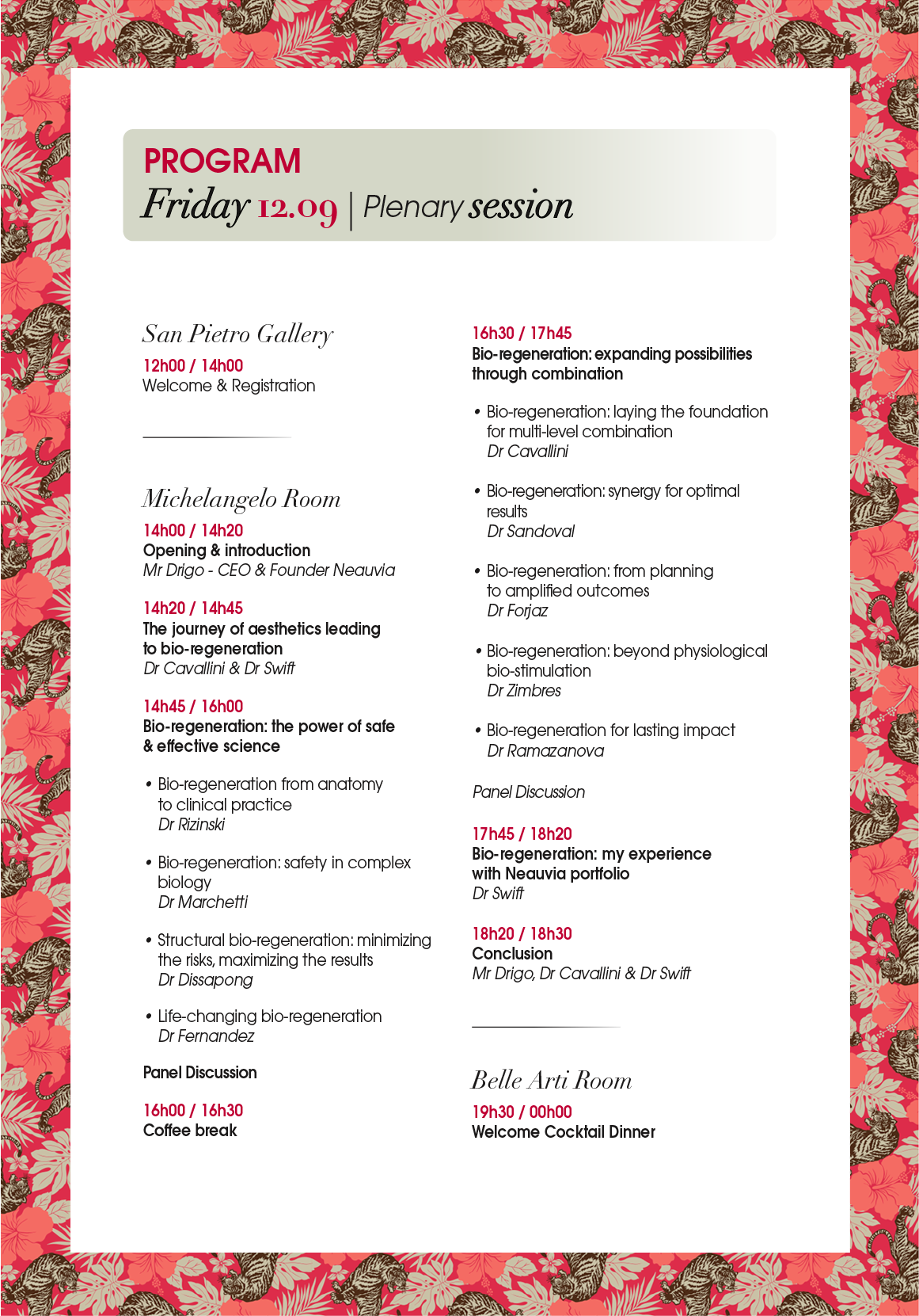 Neauvia day program 1st day